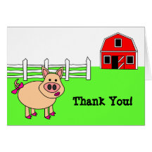 Cute Cartoon Pig Cards