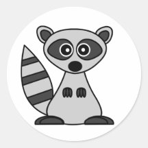 Cute Cartoon Racoon Sticker
