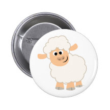 Cute Cartoon Sheep Button Badge