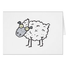 cute cartoon sheep greeting cards
