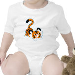 Cute Cartoon Tiger Ready To Play Baby Apparel Baby Bodysuits