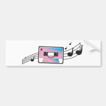 Cute cassette tape bumper stickers