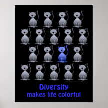 Inspirational Posters  Kids on Cute Cat Diversity Poster For Kids Motivational