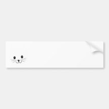 Cute Cat Face. Bumper Stickers