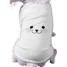 Cute Cat Face. Doggie Shirt