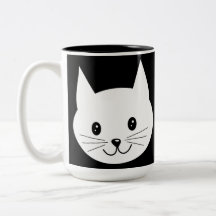 Cute Cat Face. Mugs