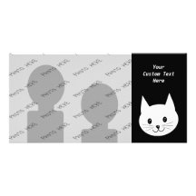Cute Cat Face. Picture Card