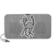Cute Cat; Metal-look Mp3 Speakers