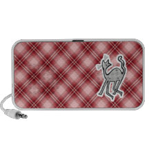Cute Cat; Red Plaid Mini Speakers