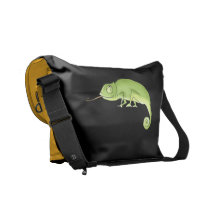 cute chameleon messenger bag