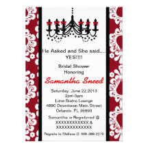 Cute Chandelier Bridal Shower Invitation
