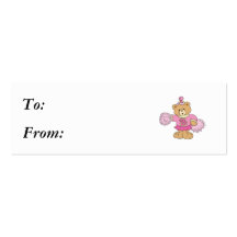 Cute Cheeleader Bear Business Card Template
