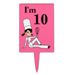 Cute Chef Cake Pick Topper