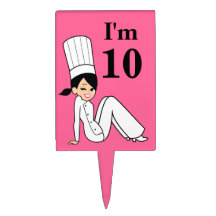 Cute Chef Cake Pick Topper