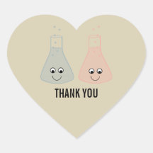 Cute Chemistry Thank You Stickers