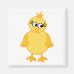 Cute Chick, Yellow Baby Bird. Refrigerator Magnets