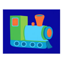 Cute Choo Choo Train Personalized Invitation