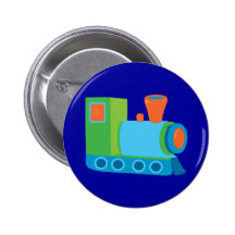 Cute Choo Choo Train Pinback Buttons