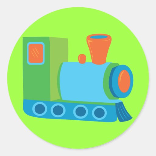 Cute Choo Choo Train Round Stickers