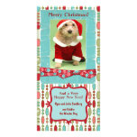 Cute Christmas Beaded Whimsy Customized Photo Card