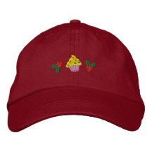 Cute Christmas Cupcakes Embroidered Hats