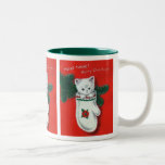Cute Christmas Kitten Coffee Mug