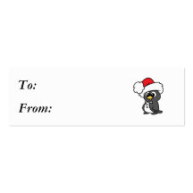 Cute Christmas Tuxedo Penguin Business Card Templates