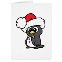 Cute Christmas Tuxedo Penguin Cards