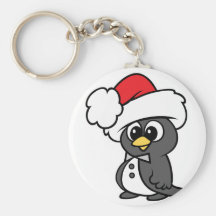 Cute Christmas Tuxedo Penguin Keychains