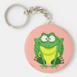 Cute circle frog key chain