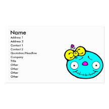 cute cmyk baby skeleton girl business cards