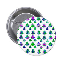 Cute Coloured Frogs Pinback Buttons