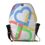 Cute Colourful Hearts Courier Bag