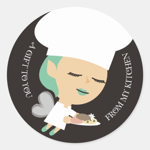 cute cookies baking fairy gift tags stickers