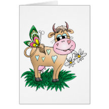 Cute Cow & Butterfly Cards