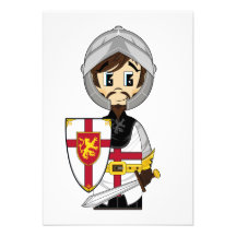 Cute Crusader Knight RSVP Card Announcements