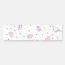 Cute cupcake pattern bumper stickers