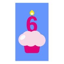 Cute Cupcake with Birthday Candle bookmark Business Card