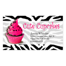 Cute Cupcakes: Confections Fancy Desserts Pastries Business Card