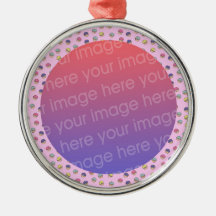 cute cupcakes photo frame christmas ornament