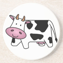 Cute Dairy Cow Beverage Coasters