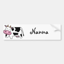 Cute Dairy Cow Bumper Sticker