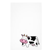 Cute Dairy Cow Stationery Paper