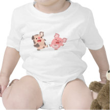 Cute Dancing Cartoon Pigs Baby Apparel Baby Creeper