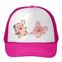 Cute Dancing Cartoon Pigs Hat