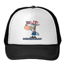 cute democratic donkey cartoon character hats