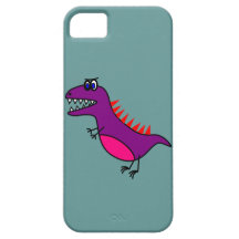 Cute Dinosaur iPhone 5 Case Blue and Purple