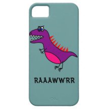 Cute Dinosaur iPhone 5 Case Blue and Purple