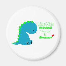 Cute Dinosaur RAWR Fridge Magnet