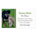 Cute Dog & Cat Photo Pet Care Business Card